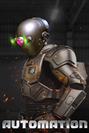 Sinemaku21 – Poster film Automation (2019), film sci-fi thriller tentang robot pekerja yang berubah menjadi ancaman mematikan di lingkungan kantor.