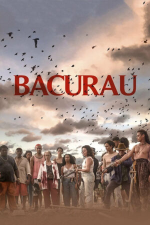 Sinemaku21 – Poster film Bacurau (2019), film thriller Brasil tentang desa yang menghilang dari peta dan harus berjuang melawan penjajahan modern.