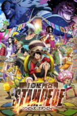 Sinemaku21 – Poster film One Piece: Stampede (2019), film anime perayaan 20 tahun One Piece dengan pertempuran besar antar bajak laut dan kekuatan besar Grand Line.